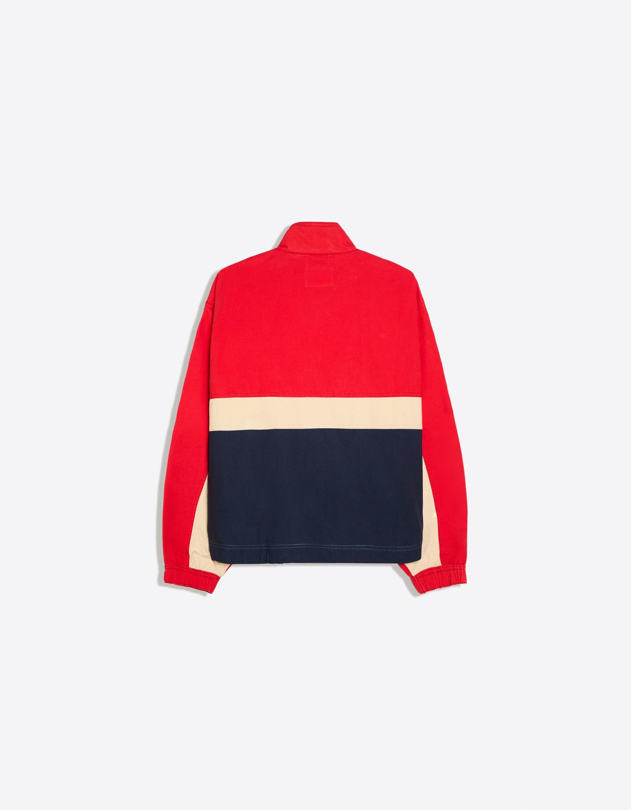 Zip-up windbreaker — Red