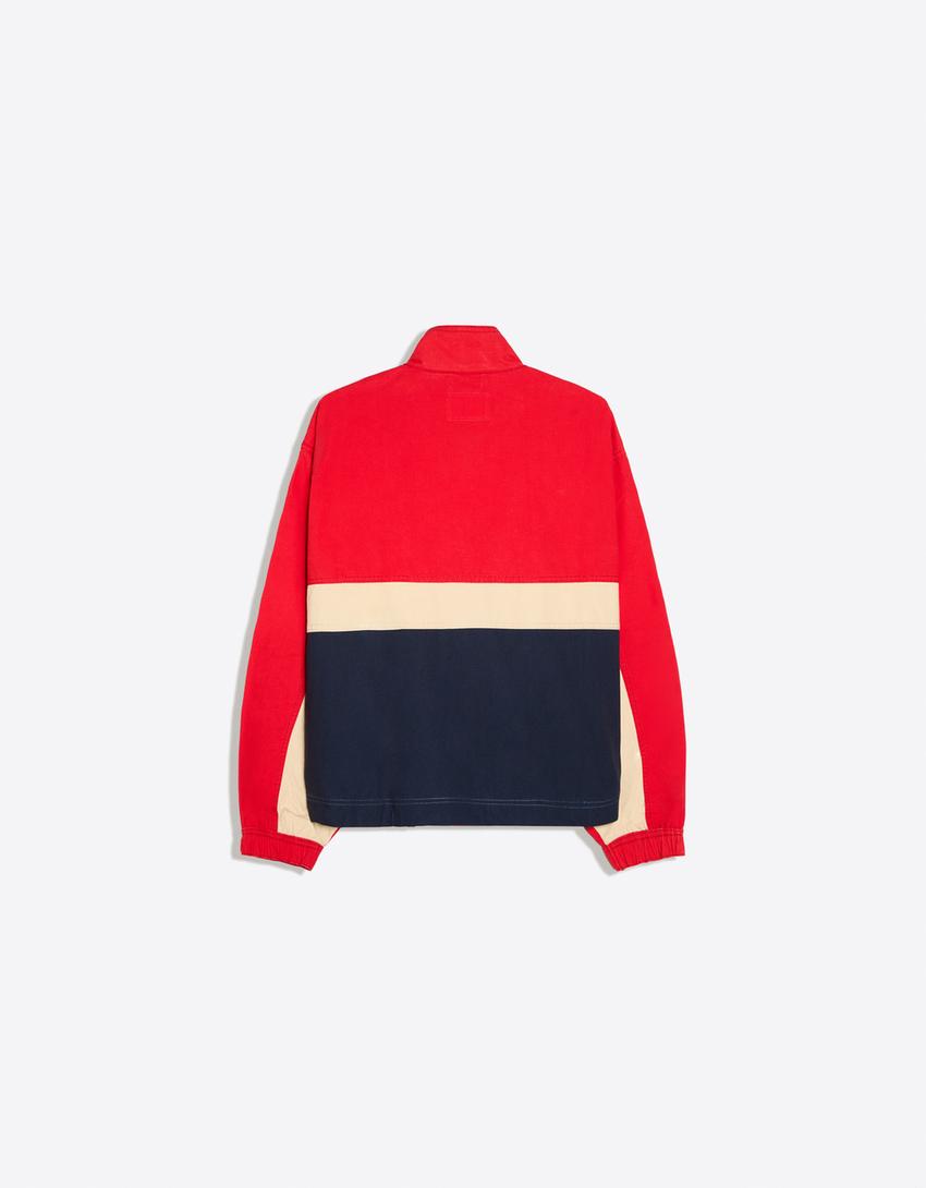 Windjacke mit Reißverschluss-Rot