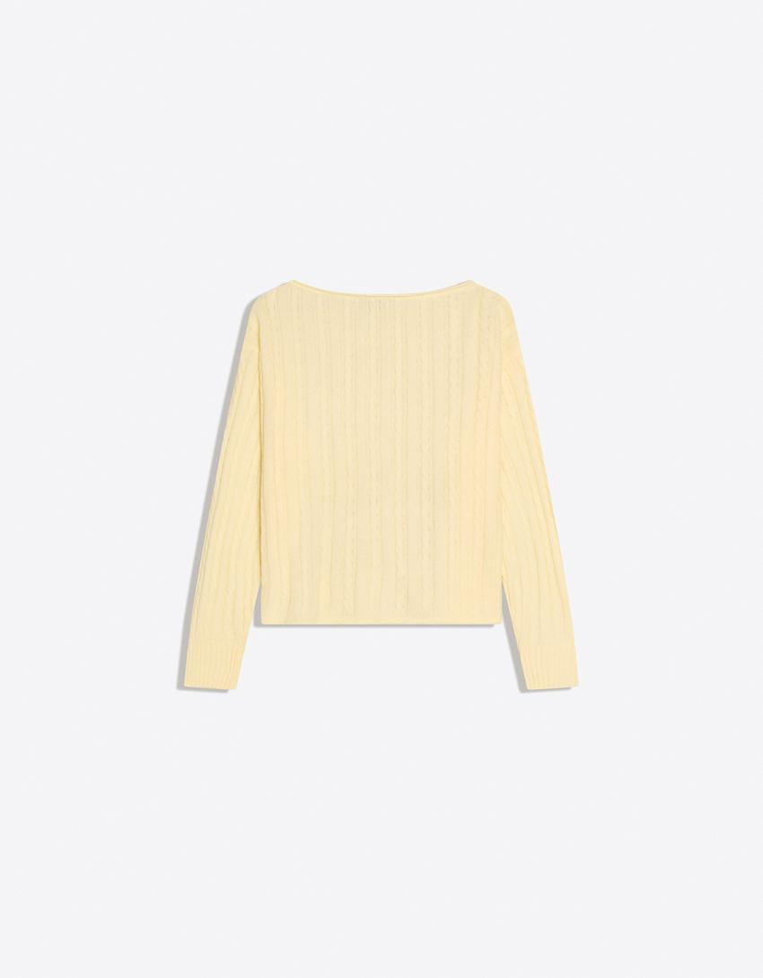 Braided jumper-Yellow