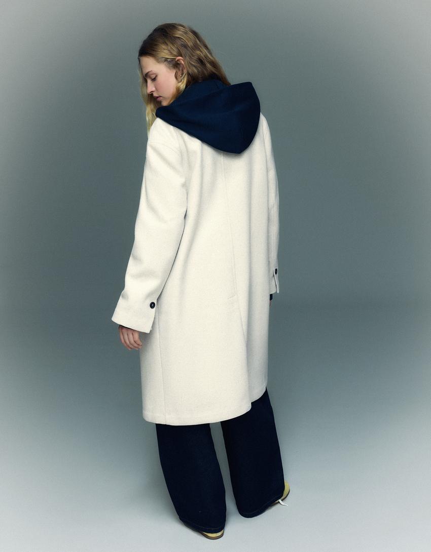 Lång mjuk kappa-Sand