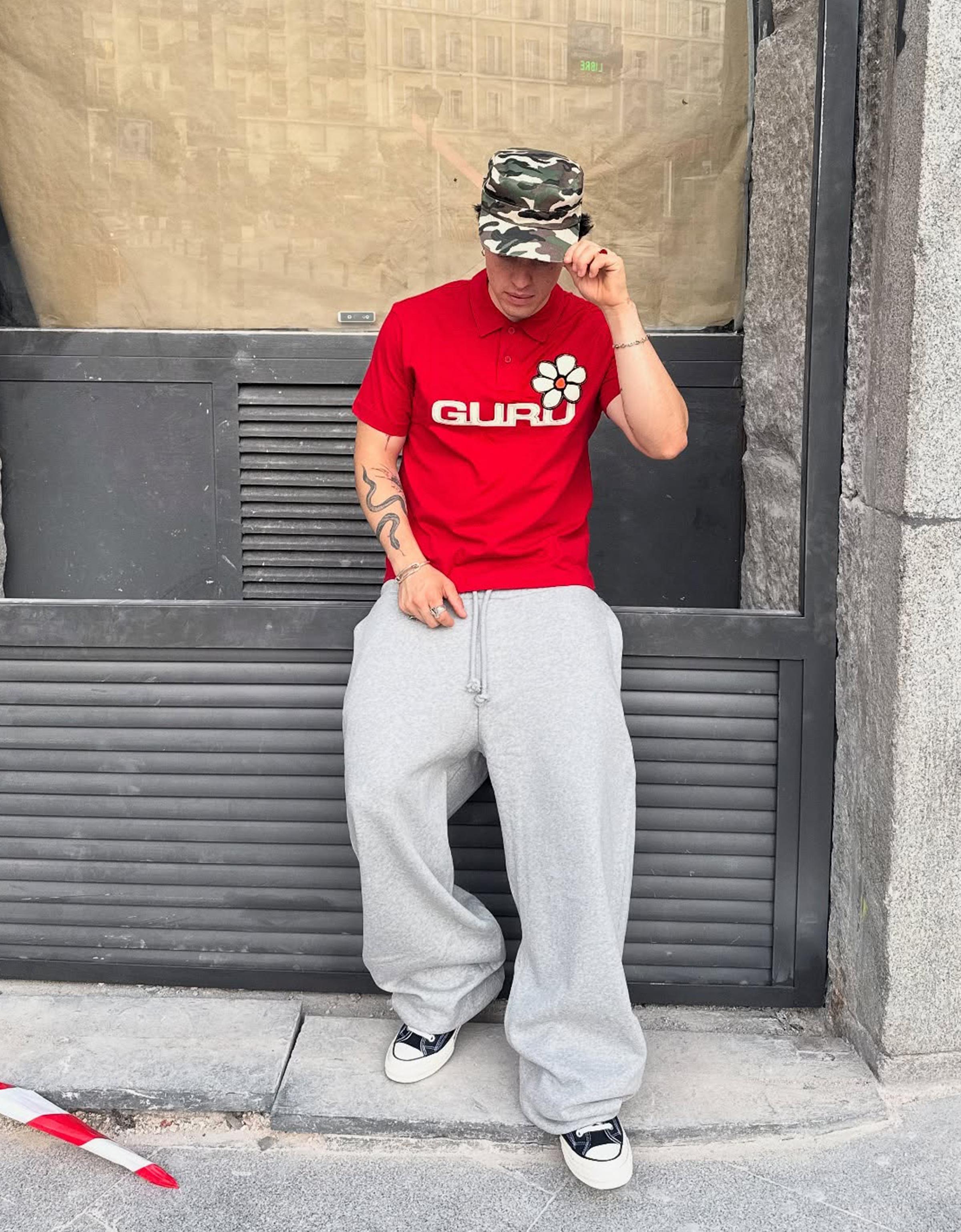 Bershka Polo Guru Kurze Ärmel Herren Xl Bordeaux