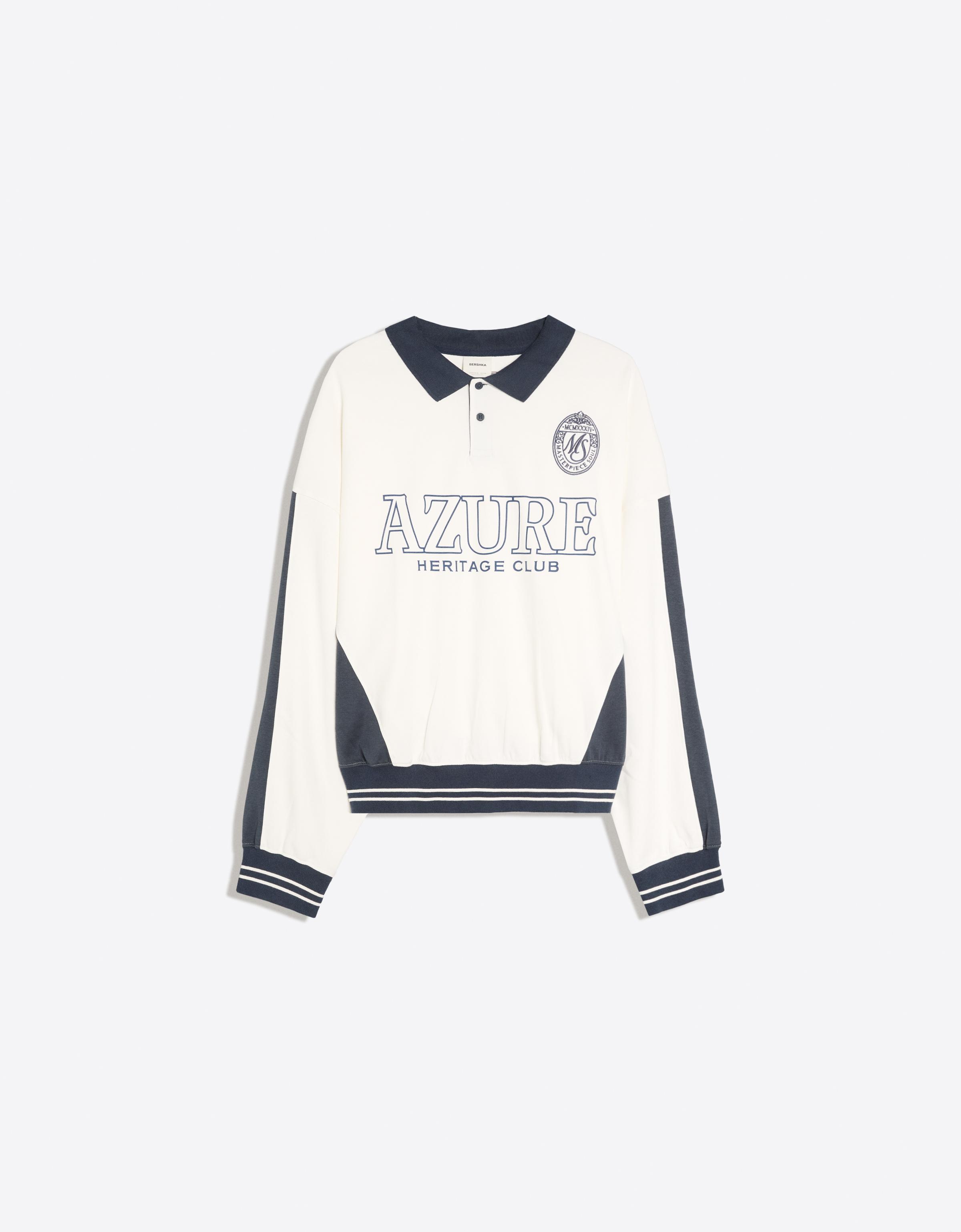 Bershka Uzun kollu baskılı polo