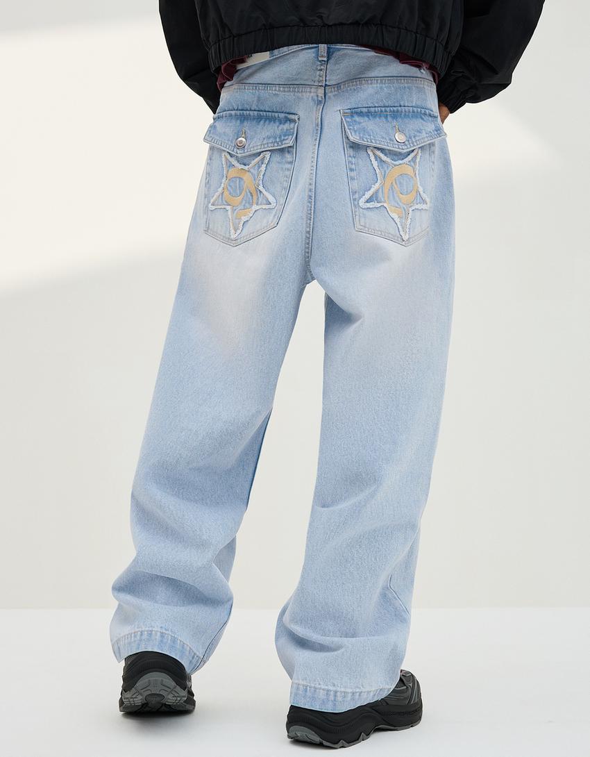 Barrel jeans-Light blue
