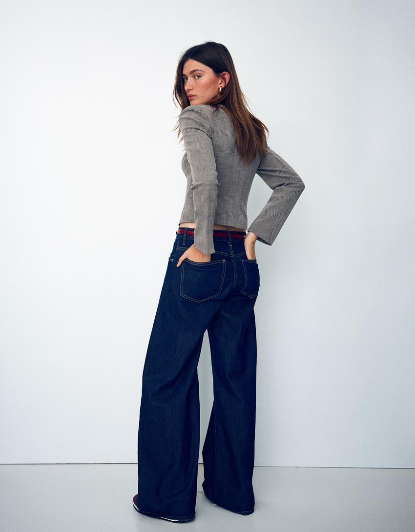Square Neck Brown Blazer main image 0