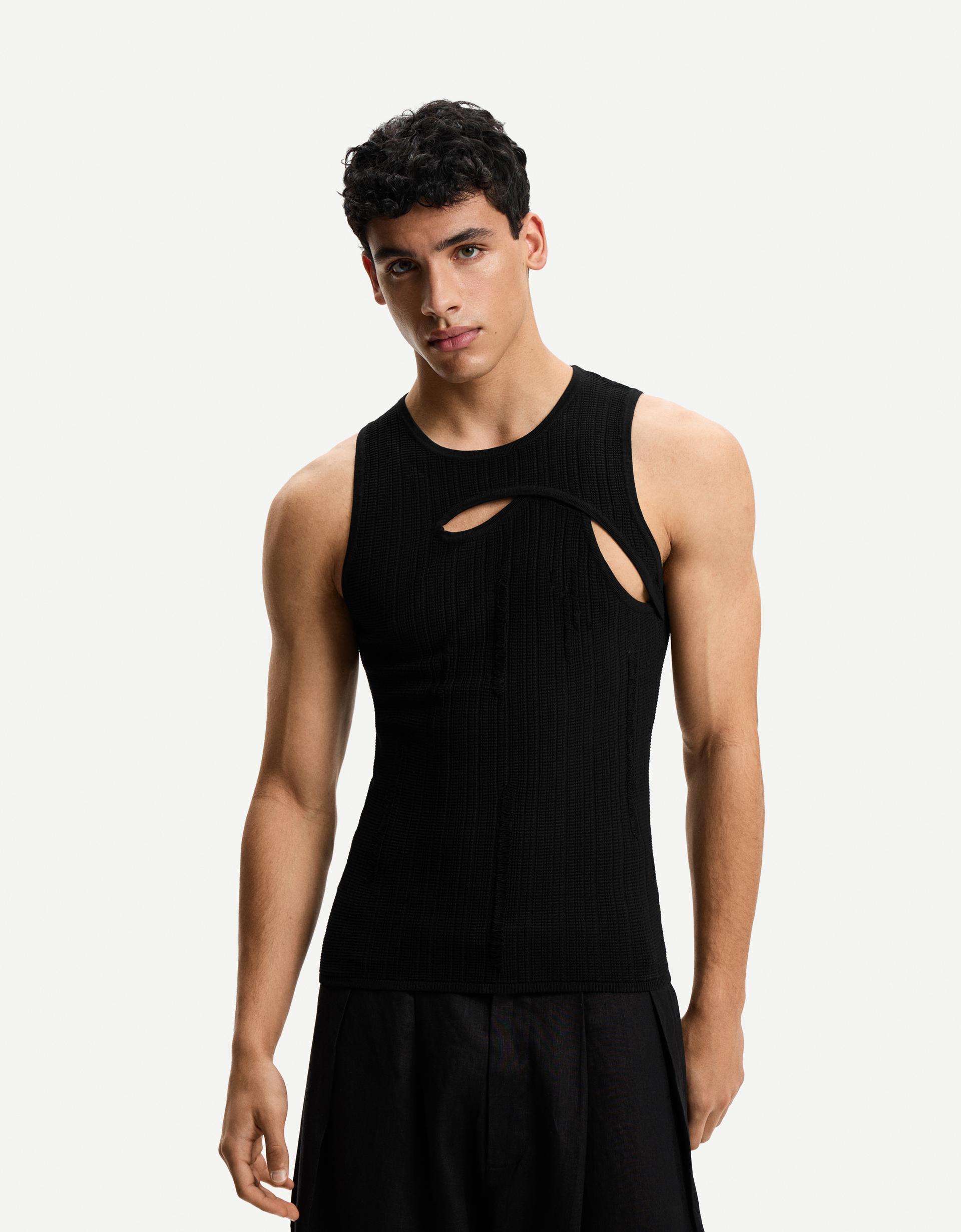 Coleccion Bershka Camiseta Negra Bershka Hombre Sobrecamisa