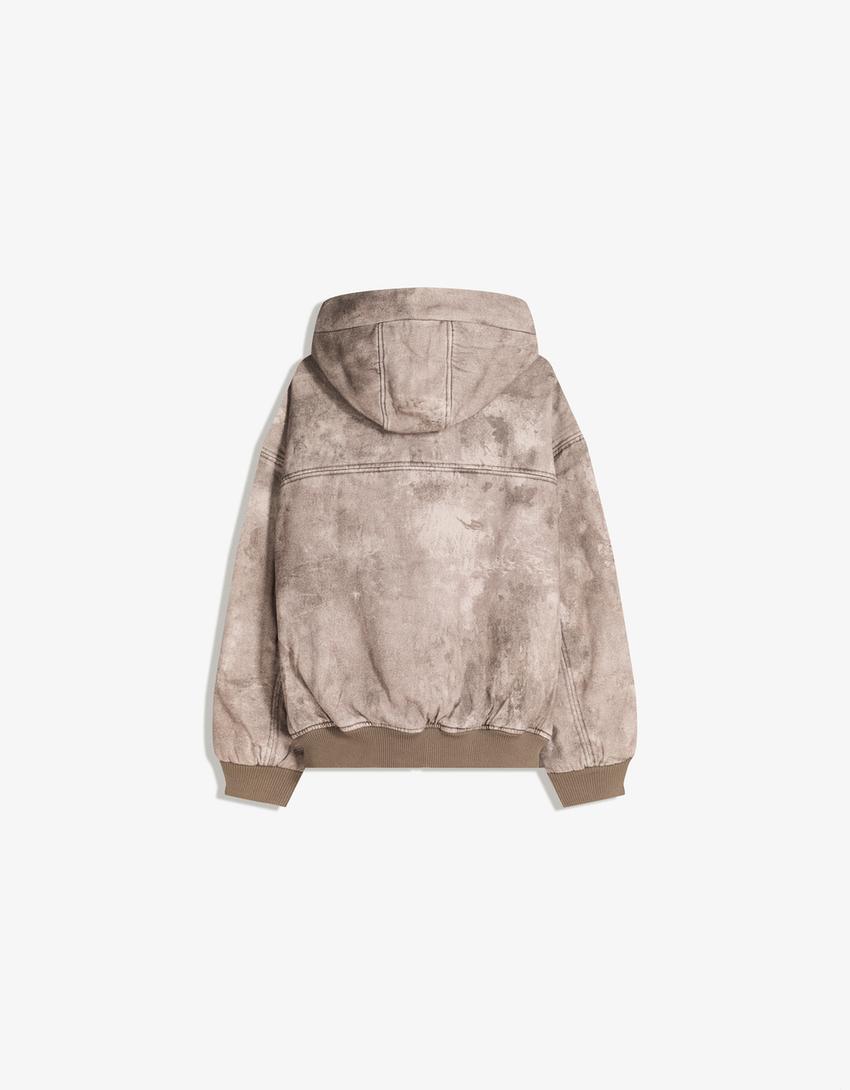 Hooded jacket-Brown