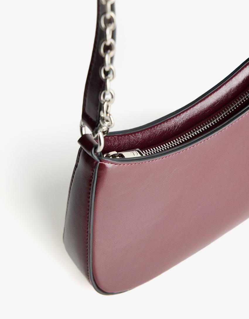 Mini sac demi-lune-Bordeaux-2