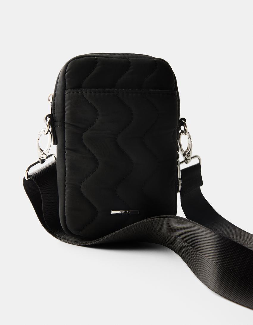 Denim mobile phone bag-Black
