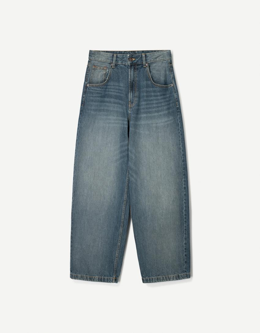 Super baggy jean-Yeşil-5