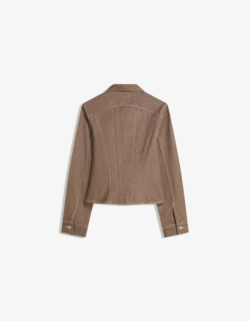 Veste en jean-Marron