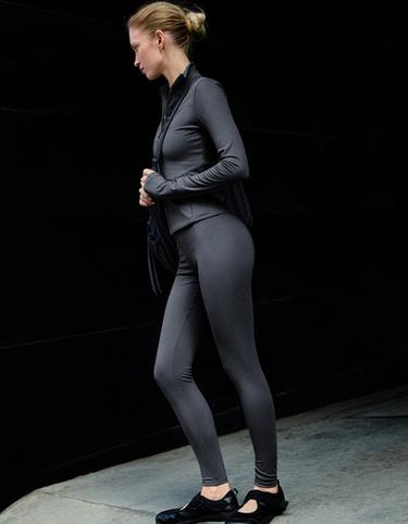 Technical fabric leggings - breathable & quick-dry — Graphite 3