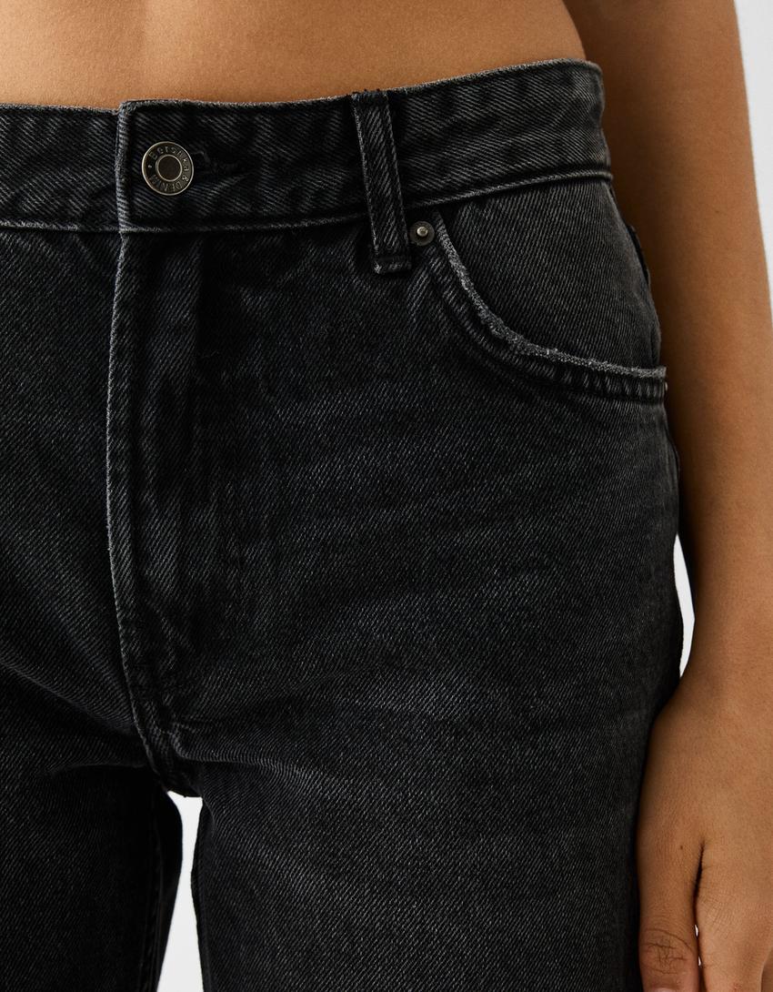 Jeans straight-Preto-5