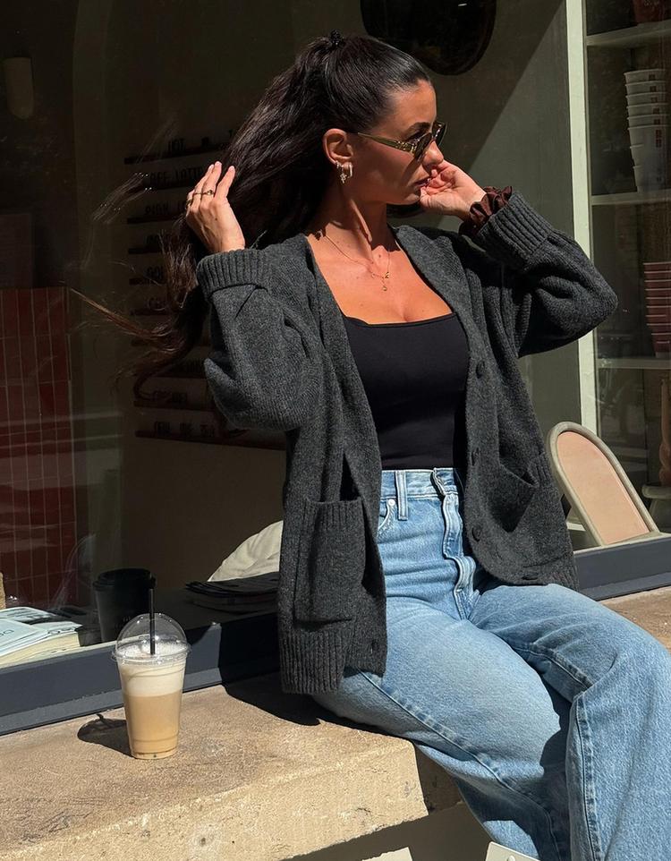 V-neck cardigan