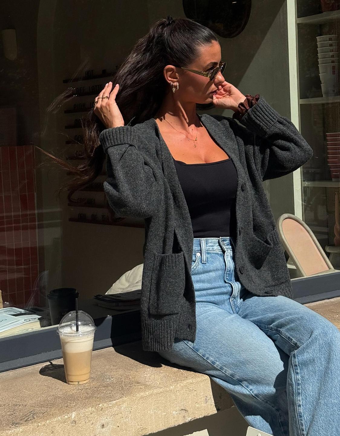 V-neck cardigan