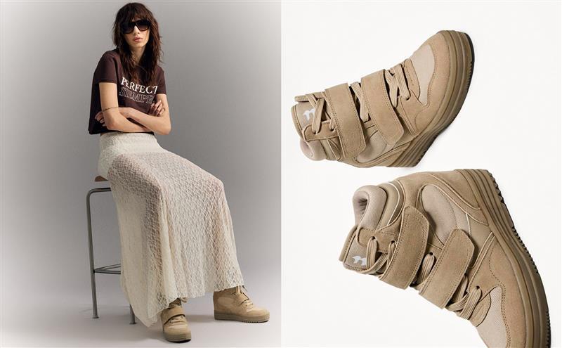 High-top trainers with inner wedge