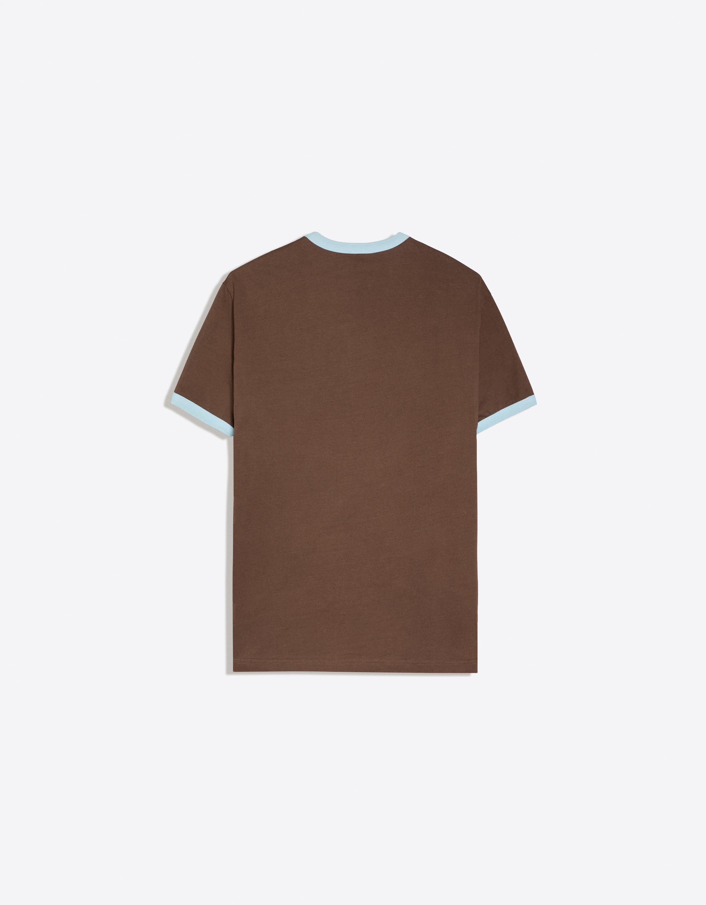 Short sleeve print T-shirt — Brown