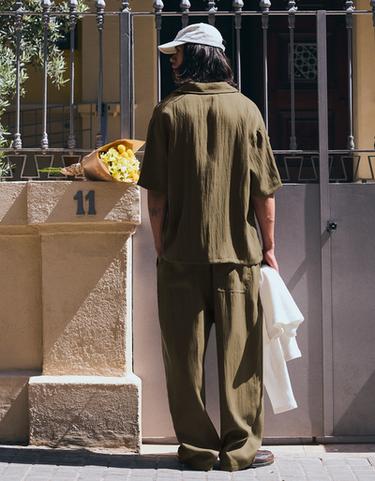 Rustic short sleeve shirt — Khaki 3