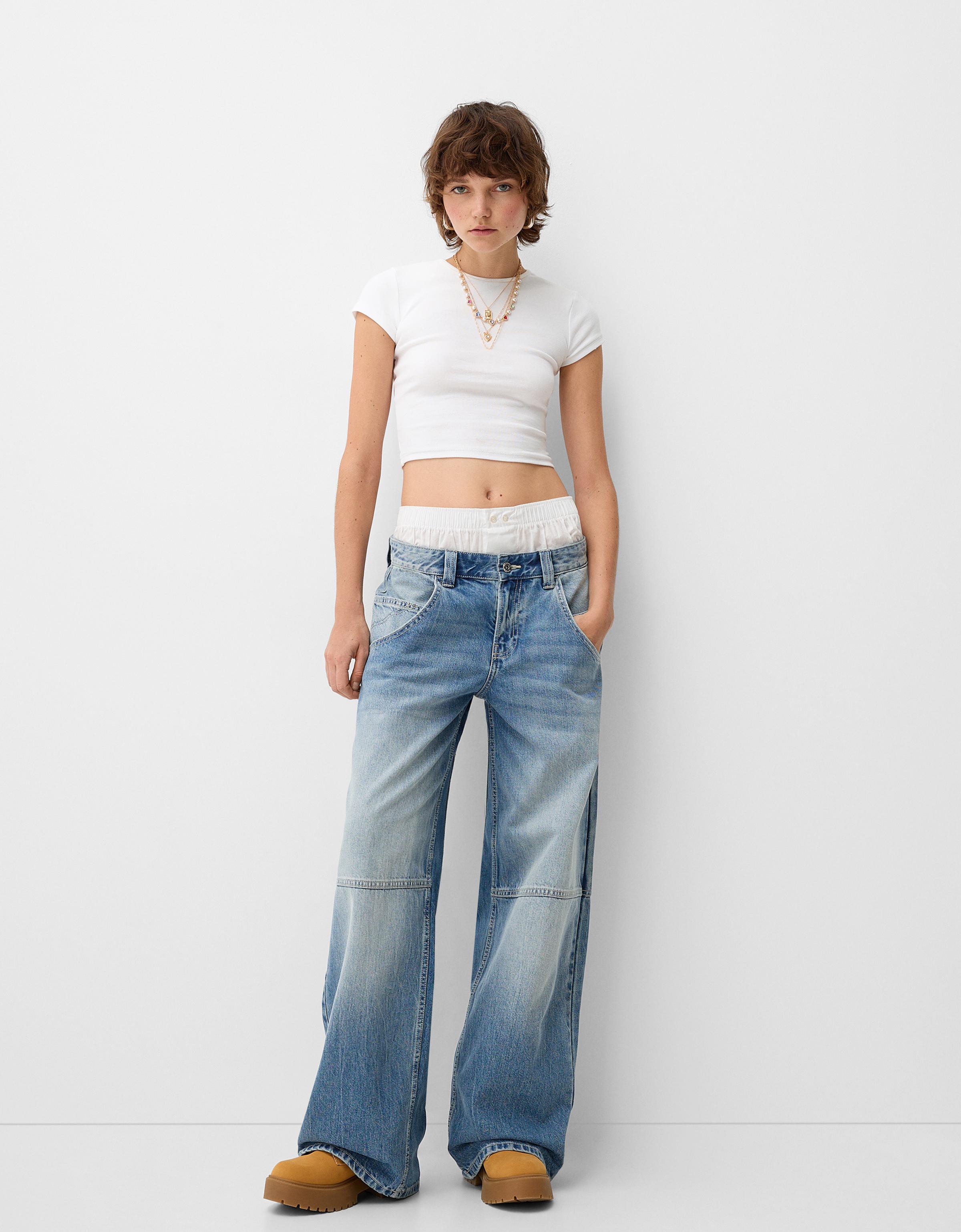 Pantalon baggy shops femme bershka