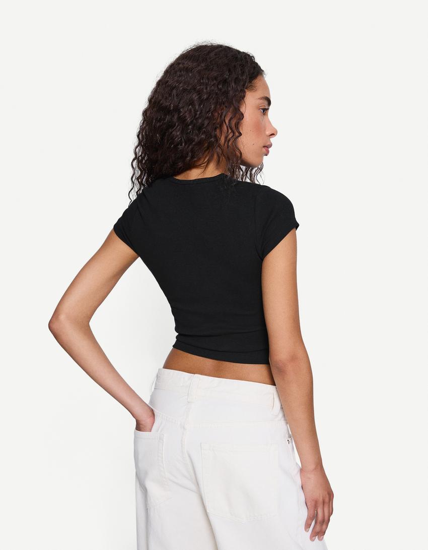 2'li kısa kollu bisiklet yaka t-shirt paketi-Çok renkli-1