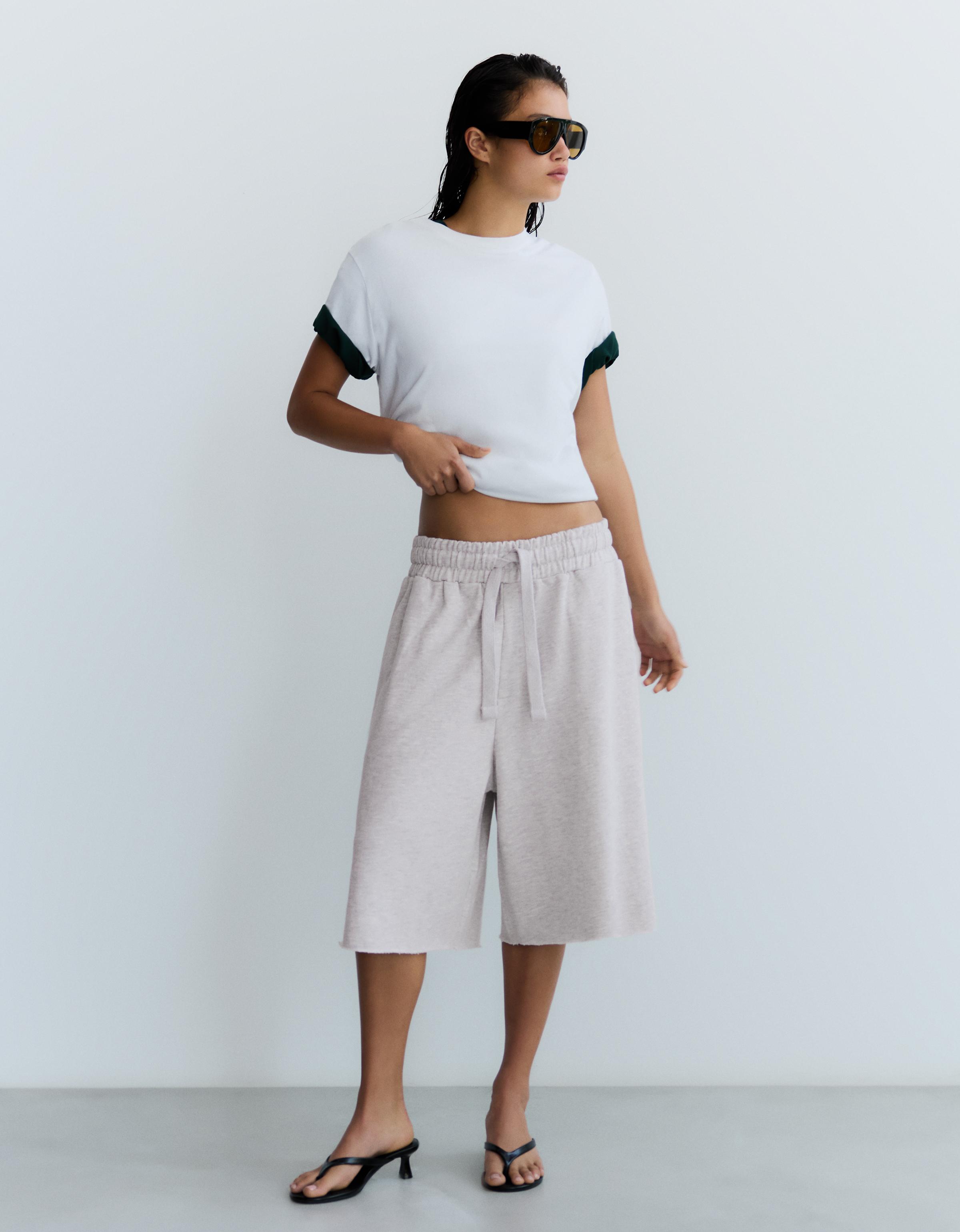 Jogger Bermuda shorts — Grey