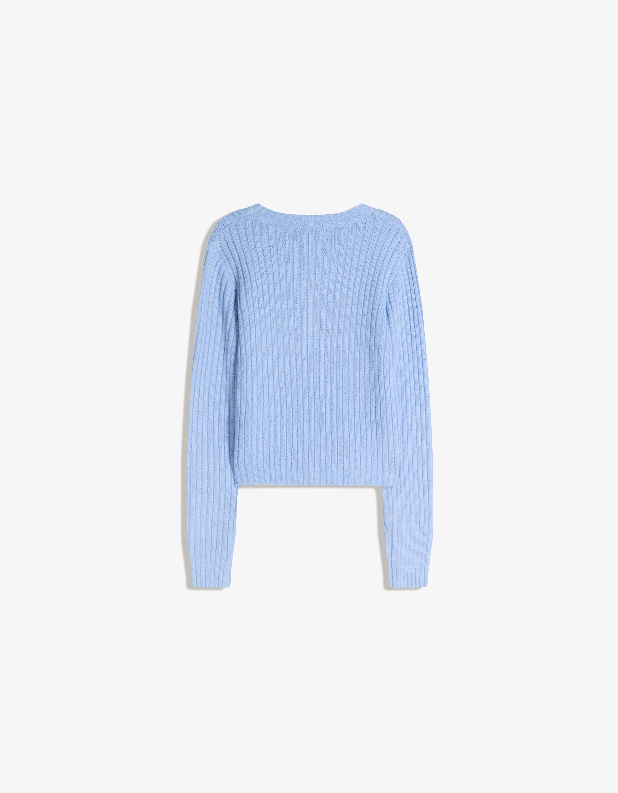 Printed knit jumper — Blue