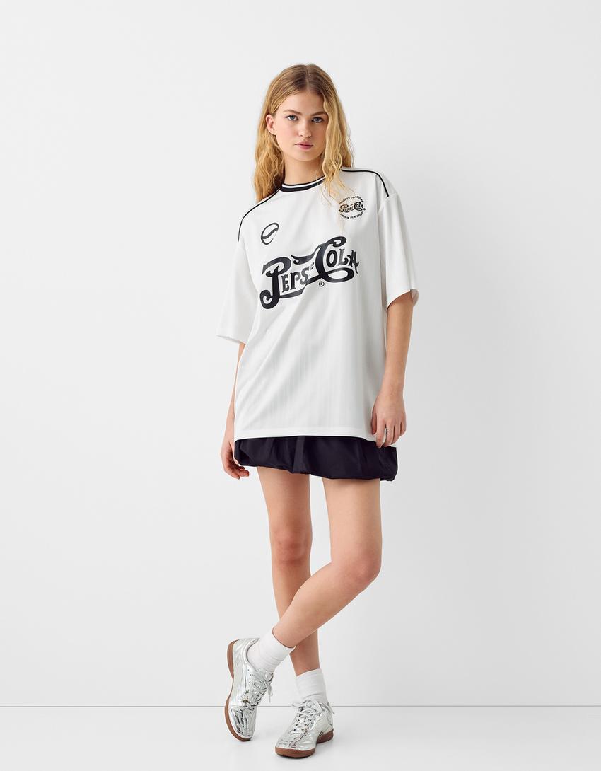 Pepsi short sleeve sports T-shirt-White-3