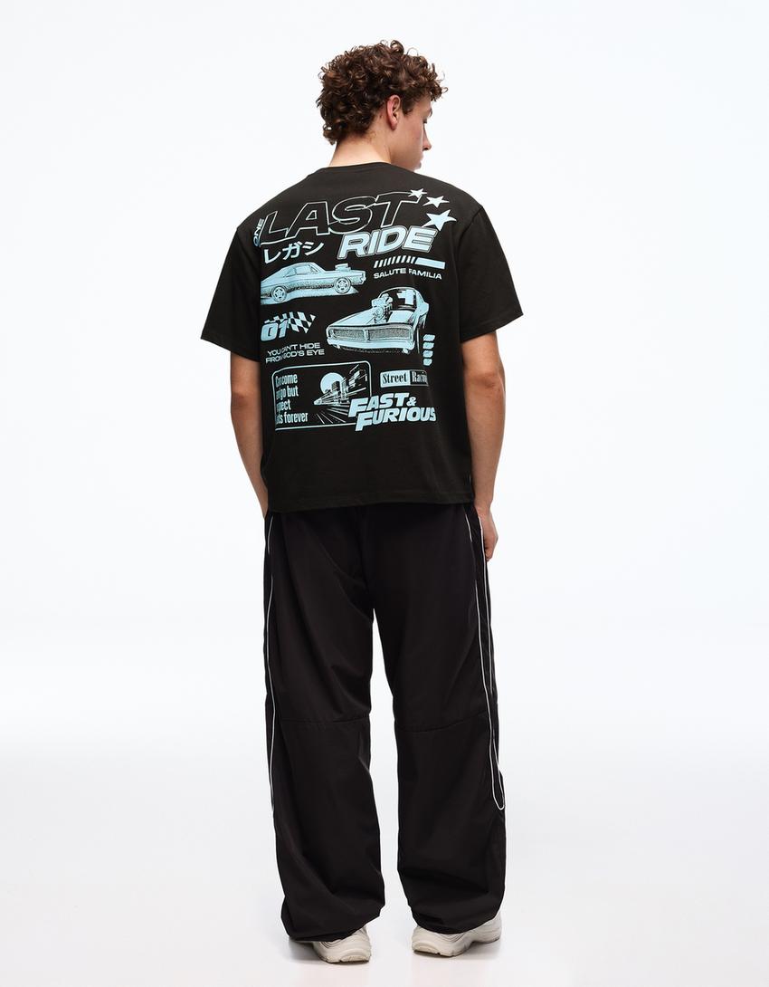 Maglietta relax fit Fast & Furious-Nero