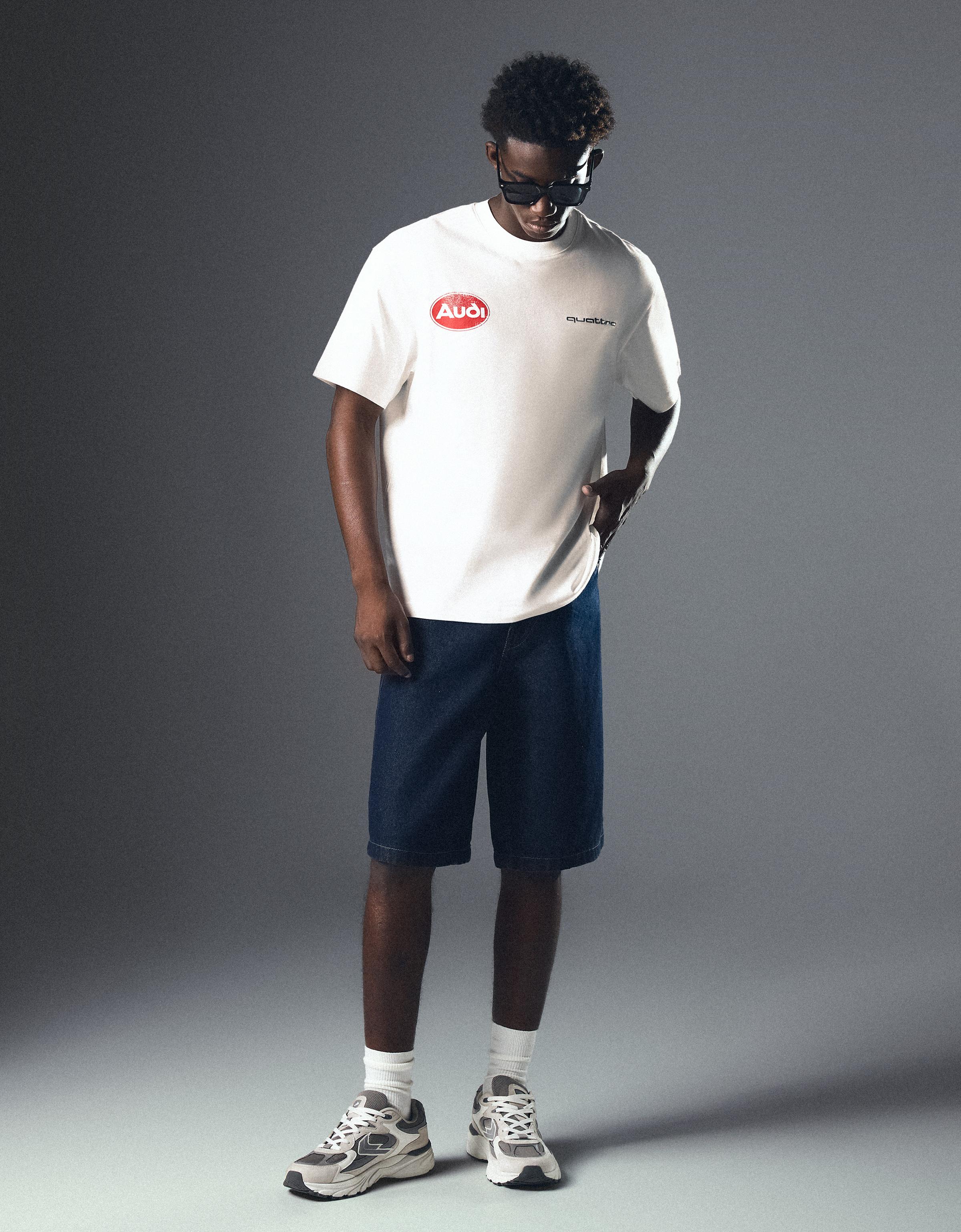 Relaxed fit T-shirt AUDI — Off white