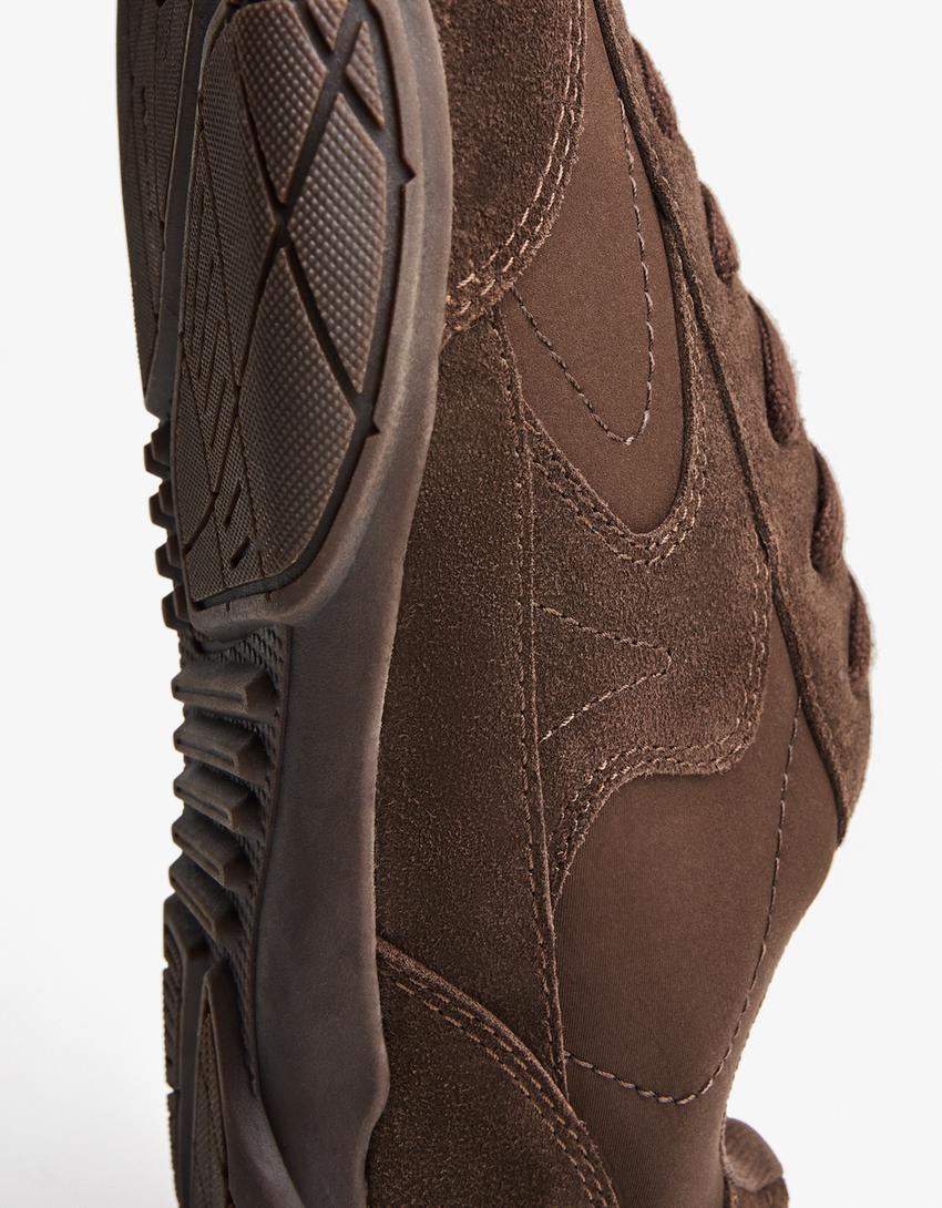 Thin profile trainers-Brown