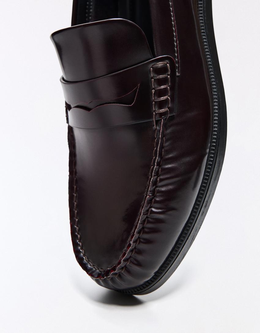 Mocassino arricciato-Porpora