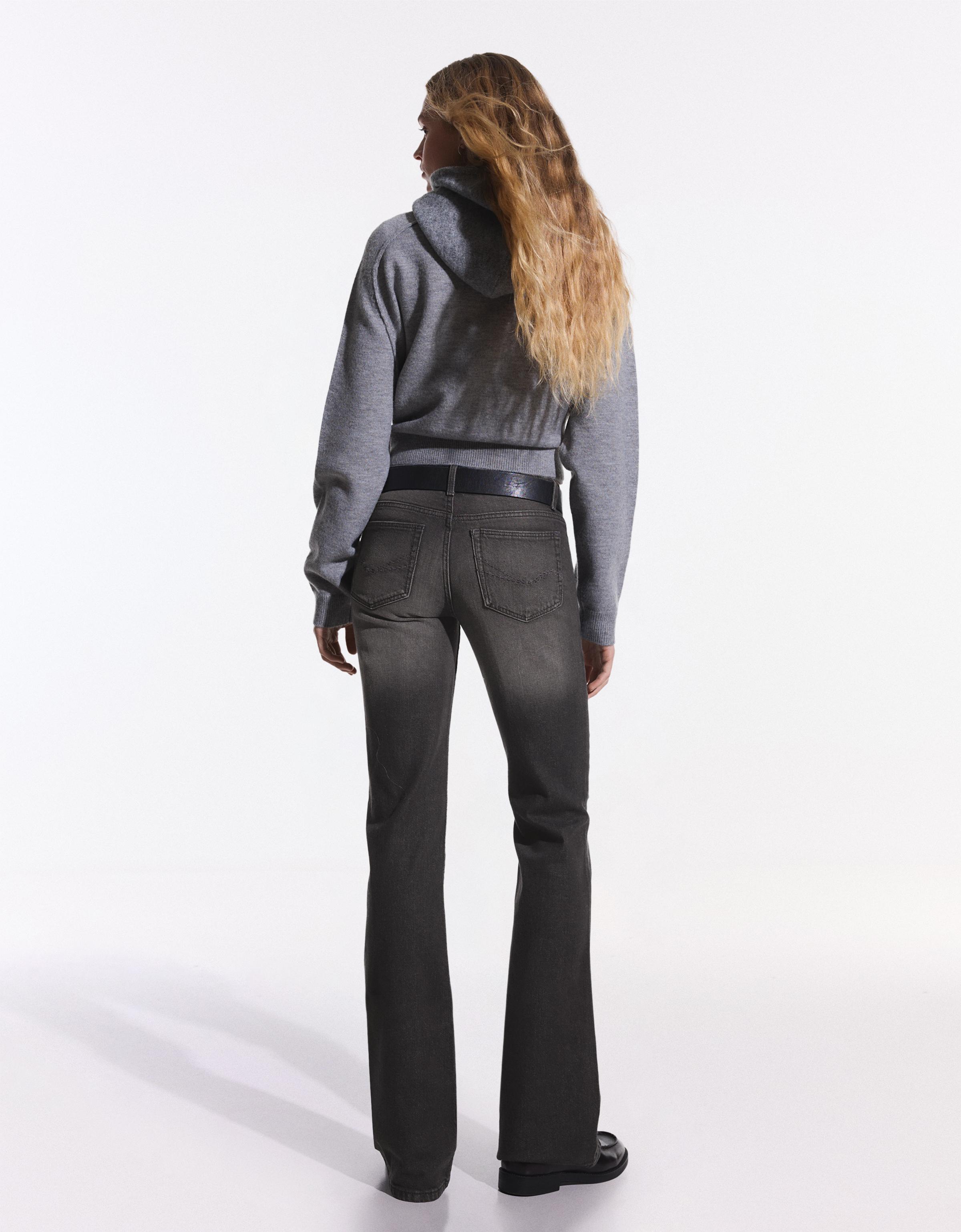 Low-rise boot-cut jeans