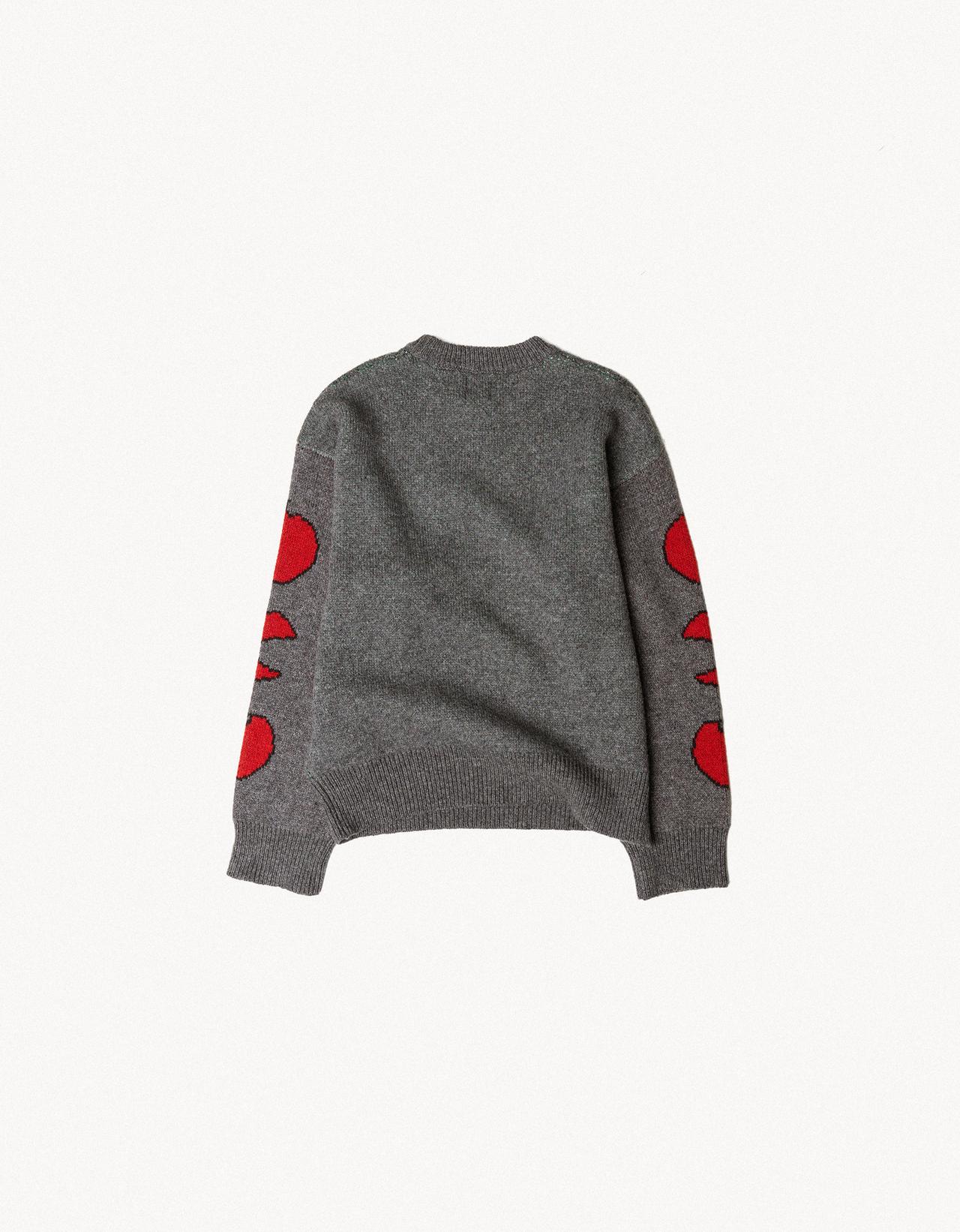 Round neck wool jumper ARIES X BERSHKA — Grey