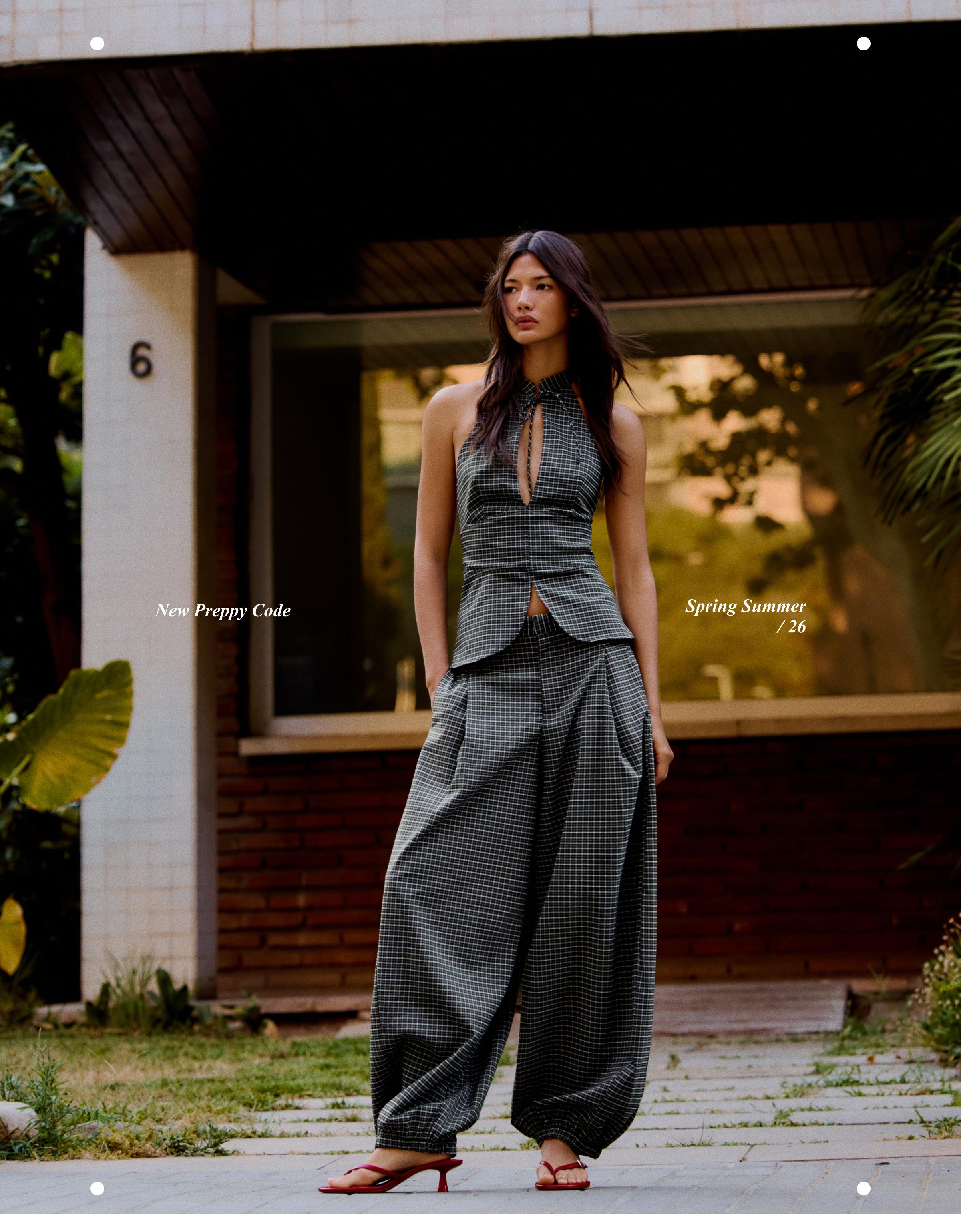 Checked bloomers — Dark grey