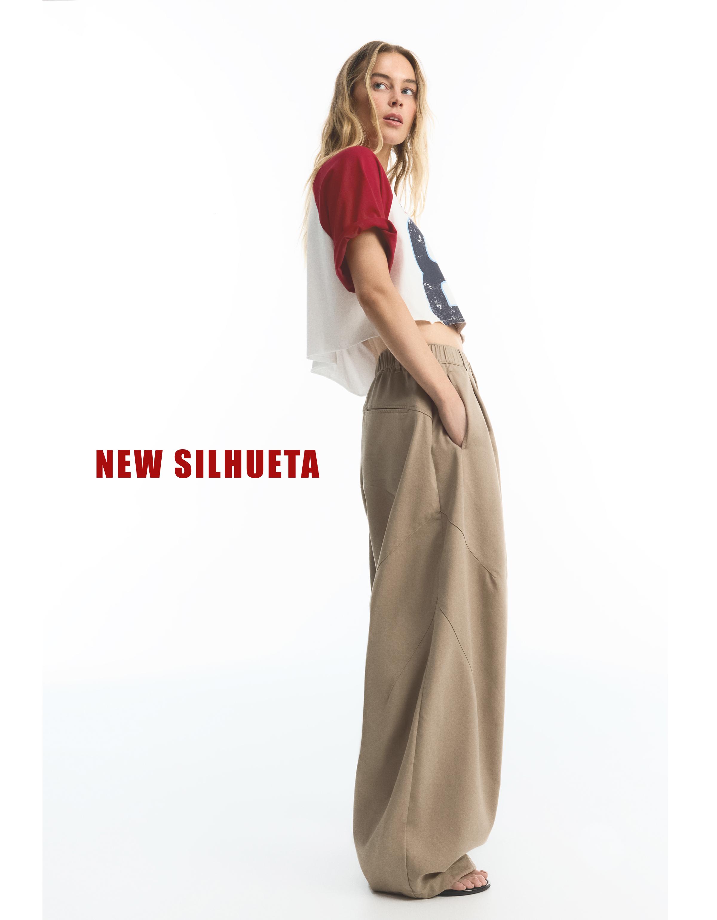 Darted barrel leg trousers — Grey