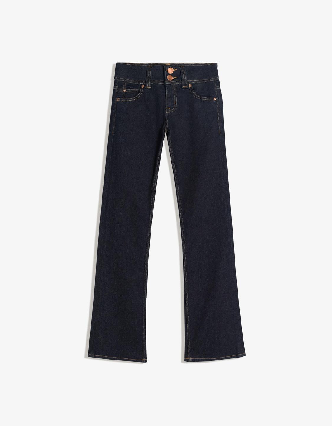 Jean bootcut kapaklı