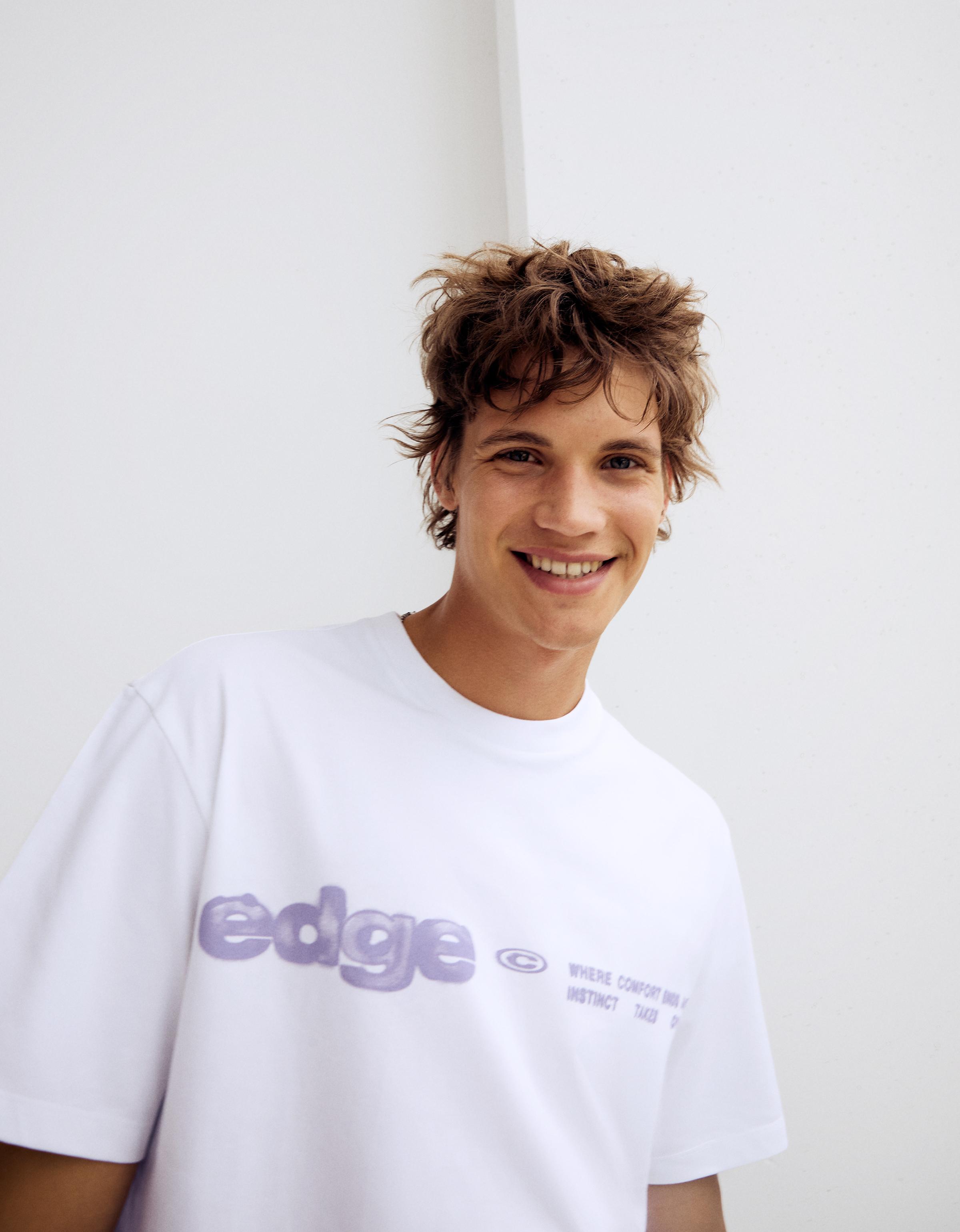 Short sleeve print T-shirt — White