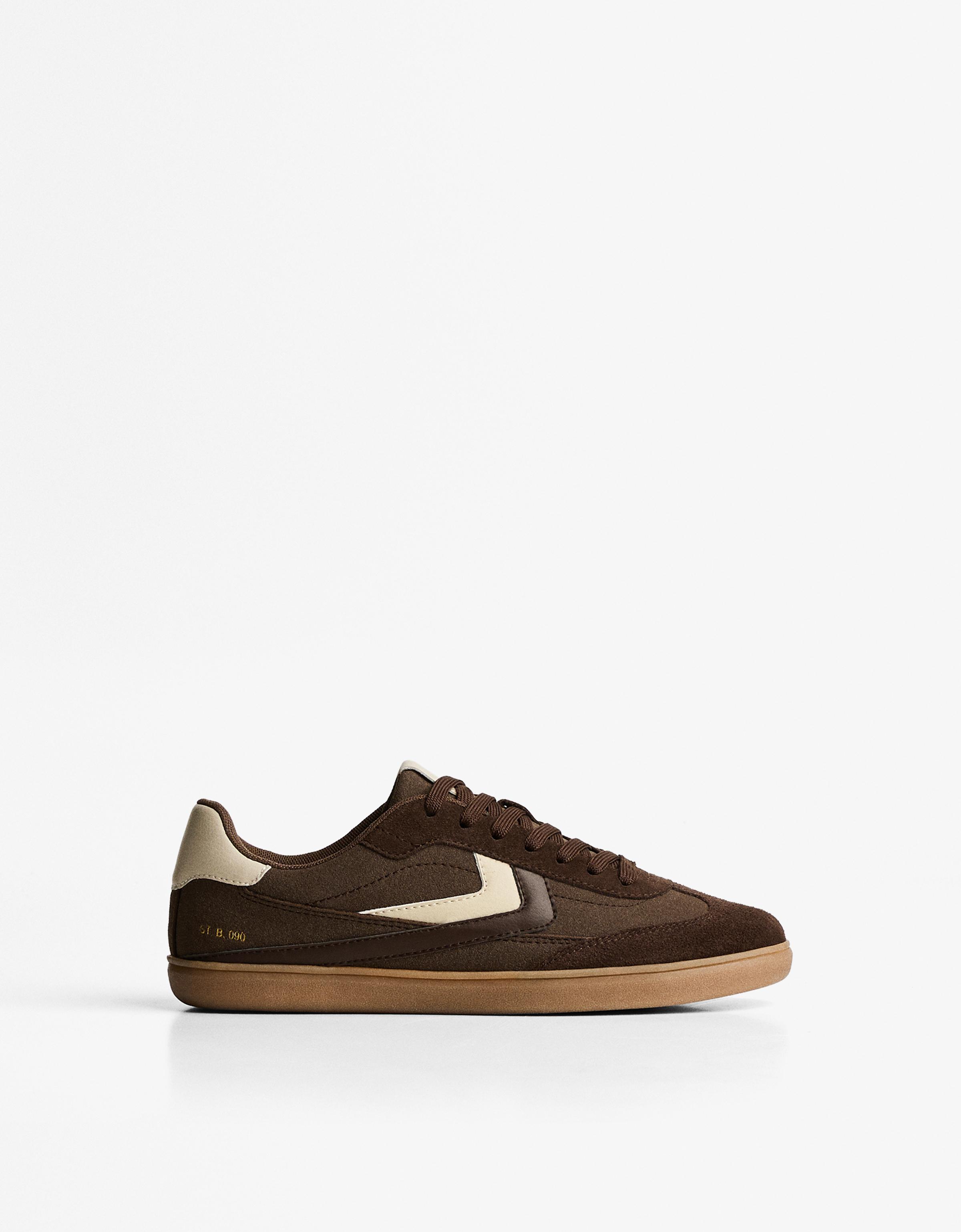 Bershka Retro-Sneaker Damen 39 Braun