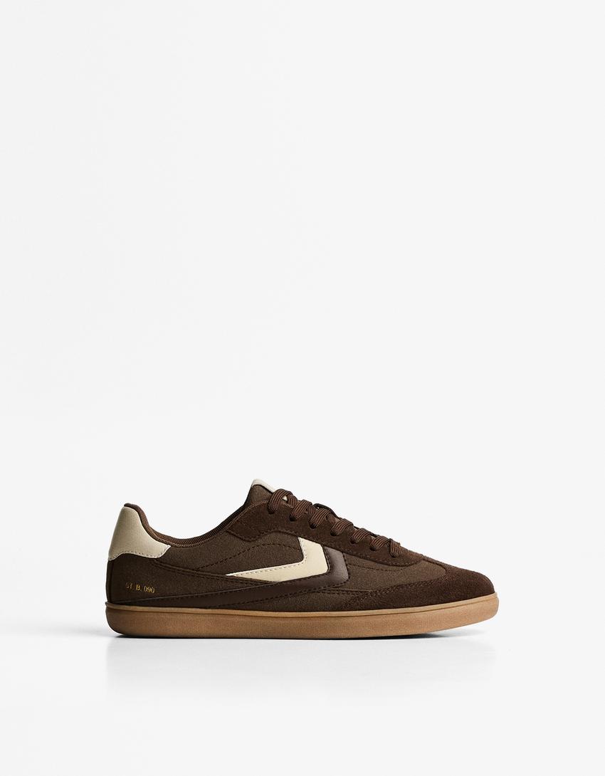Retro sneakers-Brown-0