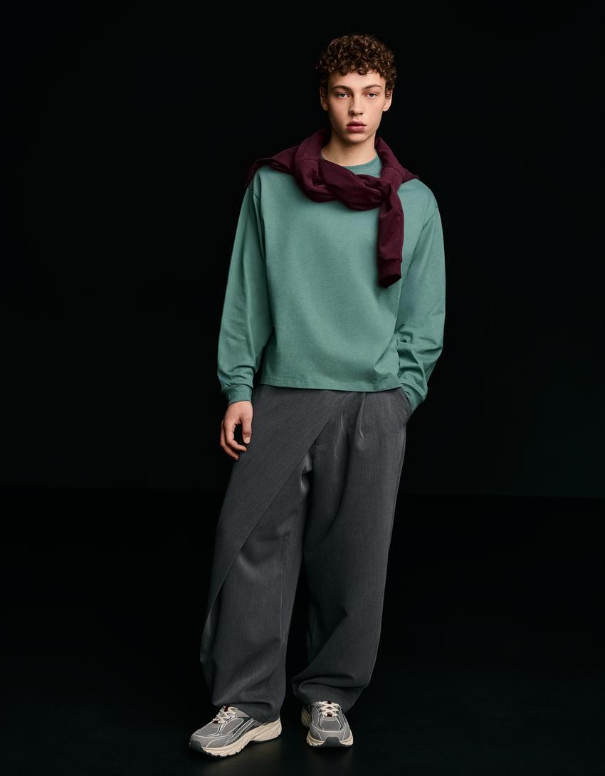 Long sleeve T-shirt-Green