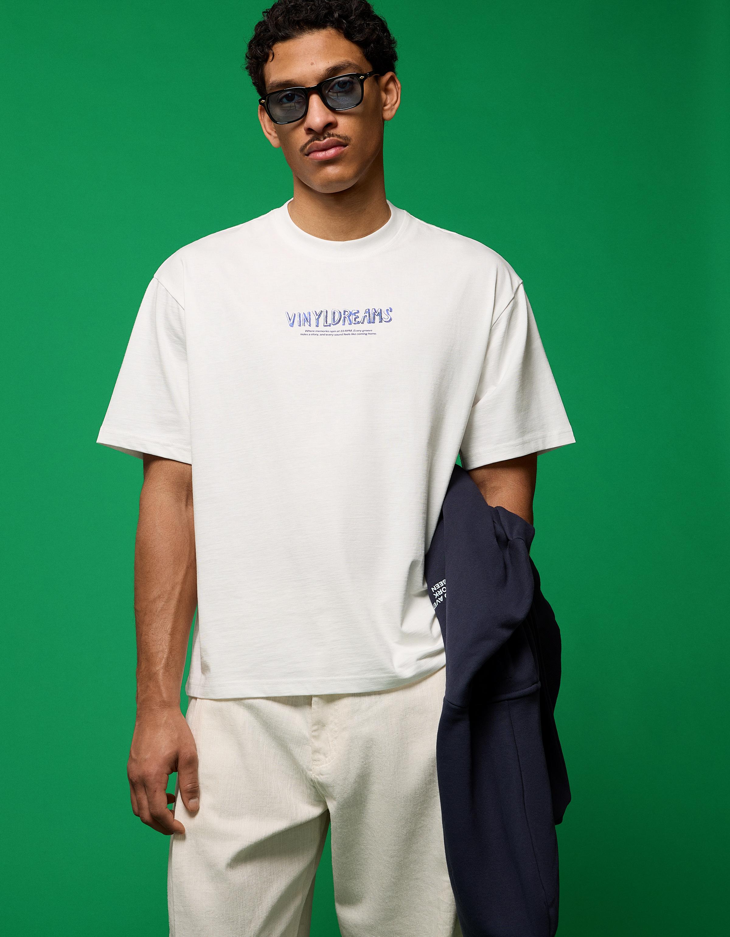 HYKE 17ss SHORT SLEEVE TEE ネイビー×ベージュ TOPS – HYKE ONLINE STORE