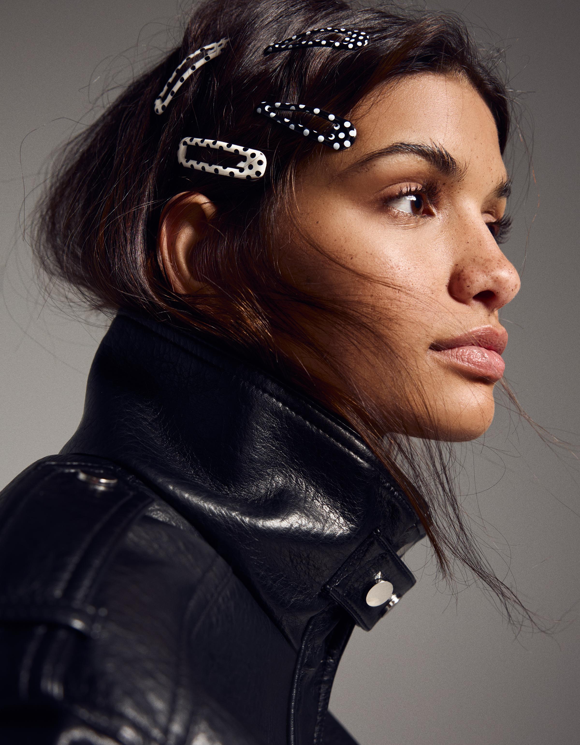 Bershka 3er-Pack Haarspangen Mit Print Damen Weiss