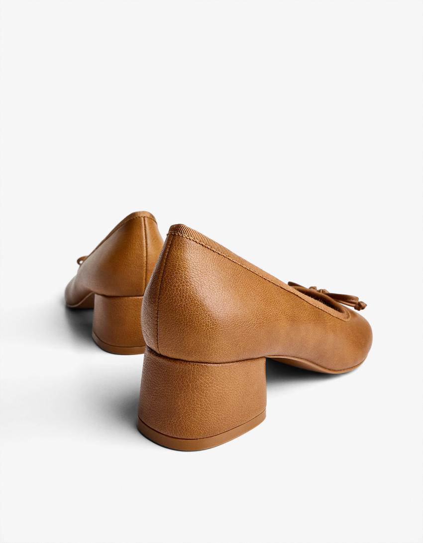 Hælet ballerinasko-Brun
