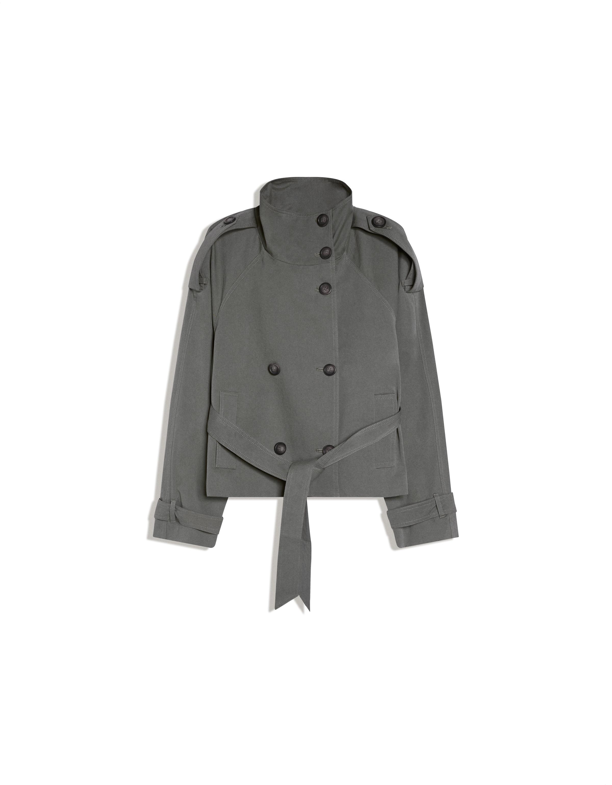 Funnel neck trench jacket — Dark grey