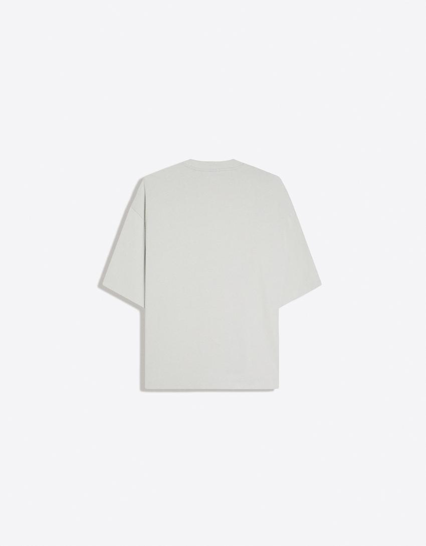 Heavy boxy T-shirt-Stone