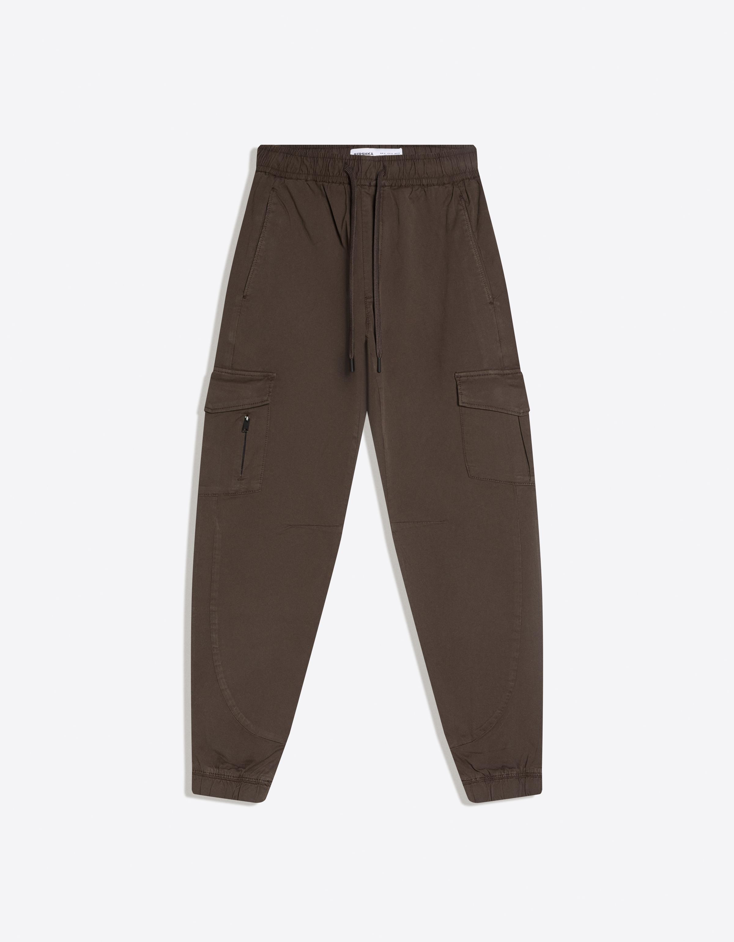 Bershka Cargo-Jogginghose Herren Xxl Braun