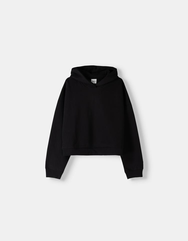 Pamuklu kapüşonlu sweatshirt
