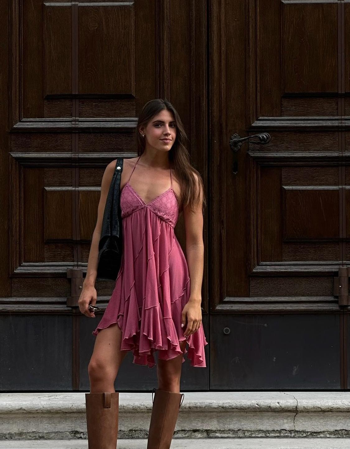 Ruffled mini dress