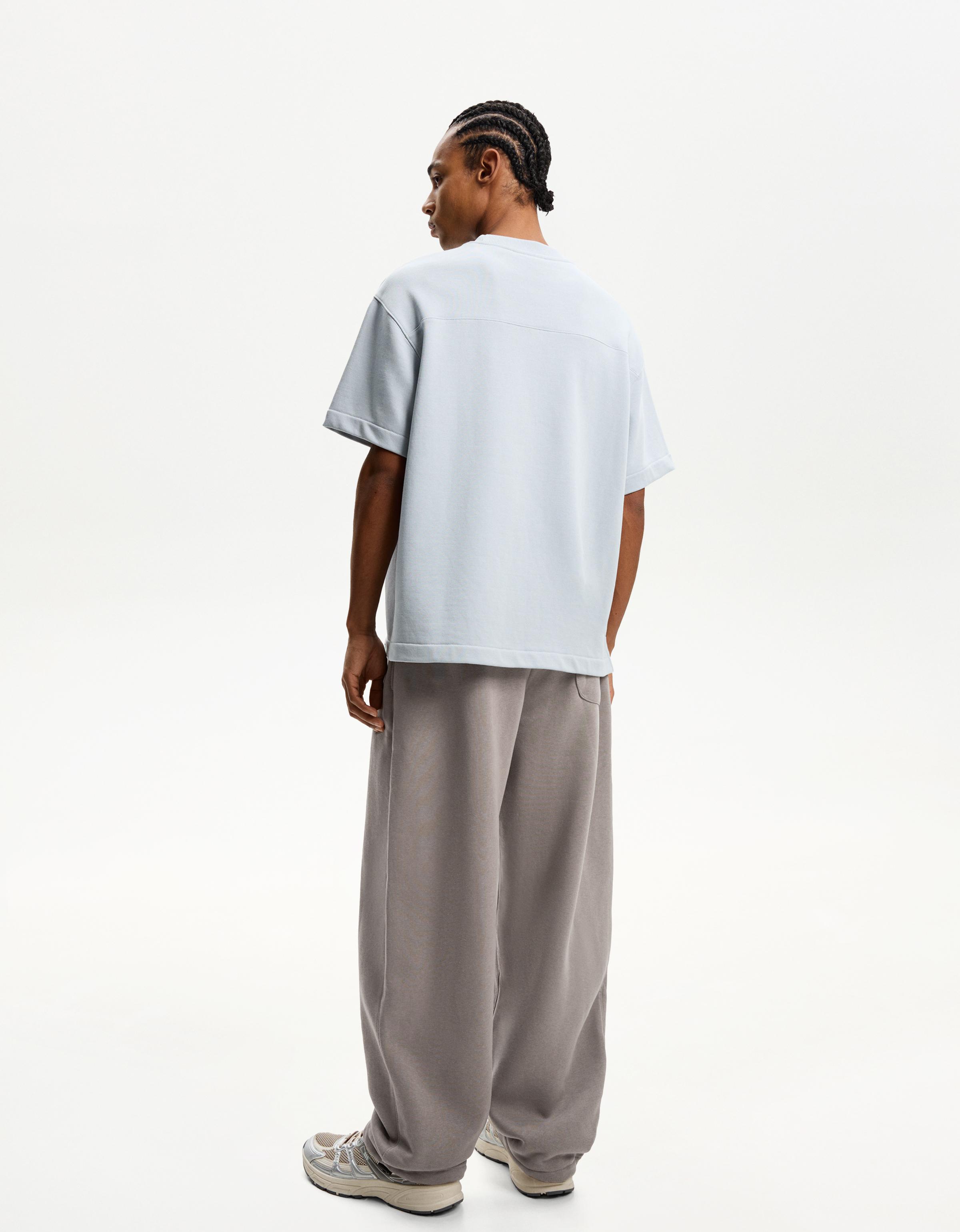 Plush balloon fit pants - Pants - Men | Bershka