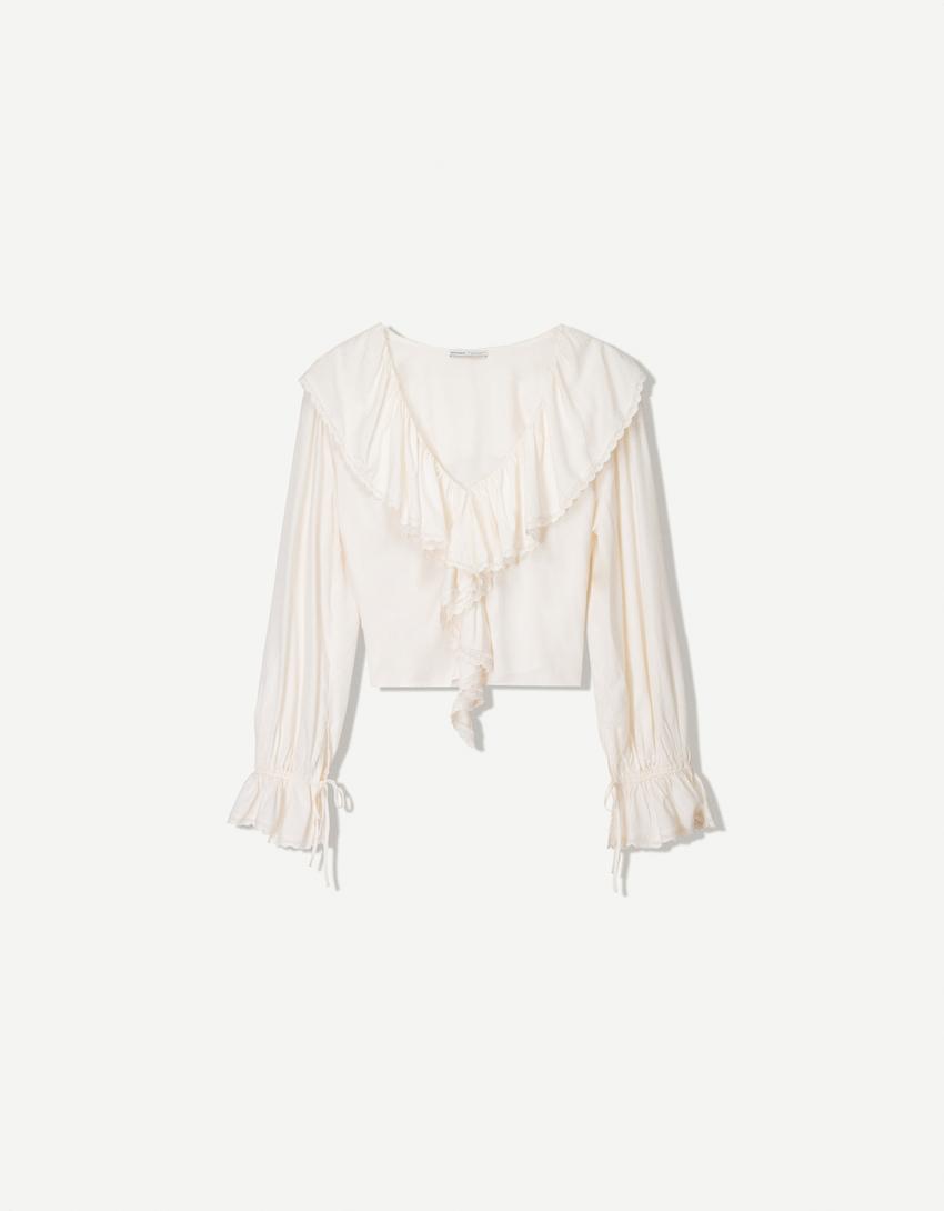 Blusa fluida volantes-Crudo-4