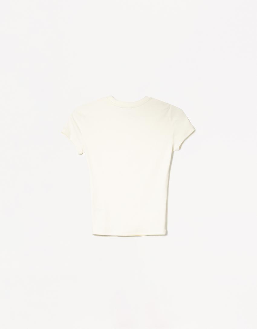 T-Shirt Rundausschnitt-Gelb-2